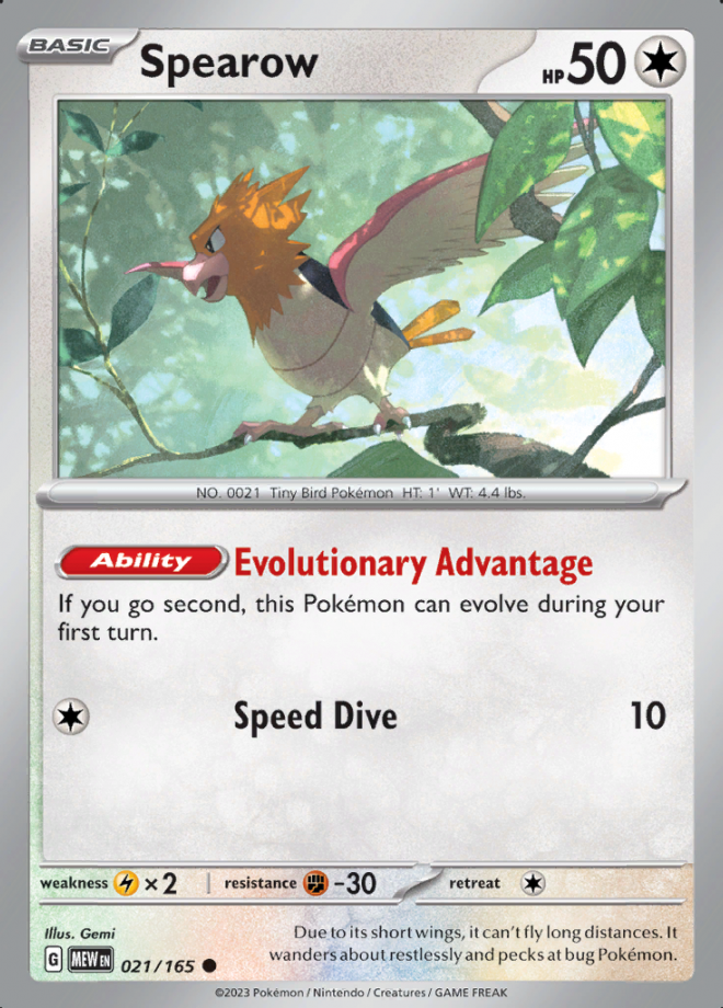 021/165 - Spearow - Pokemon 151