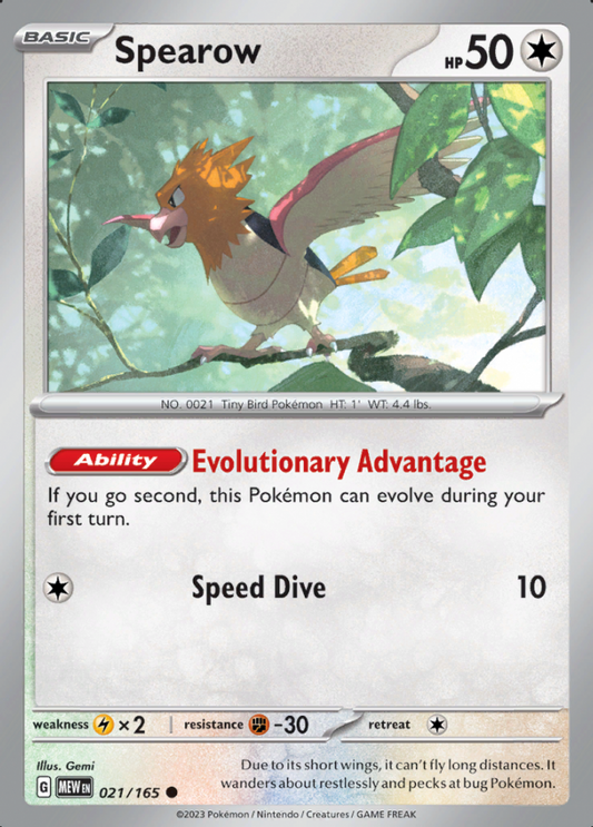 021/165 - Spearow - Pokemon 151