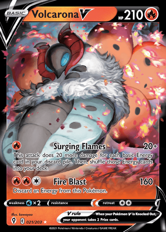 021/203 Volcarona V - Evolving Skies - Volution Cards and Collectables