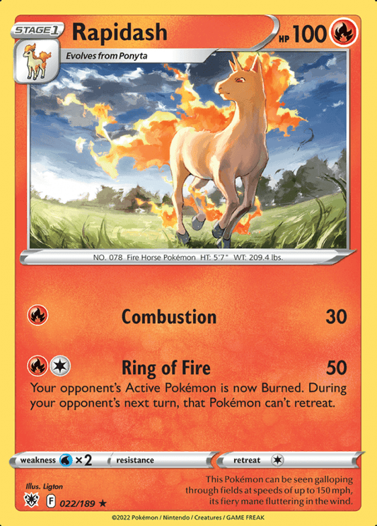 022/189 Rapidash - Astral Radiance - Volution Cards and Collectables