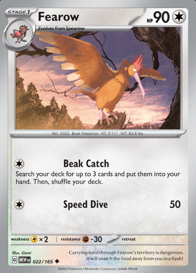 022/165 - Fearow - Pokemon 151