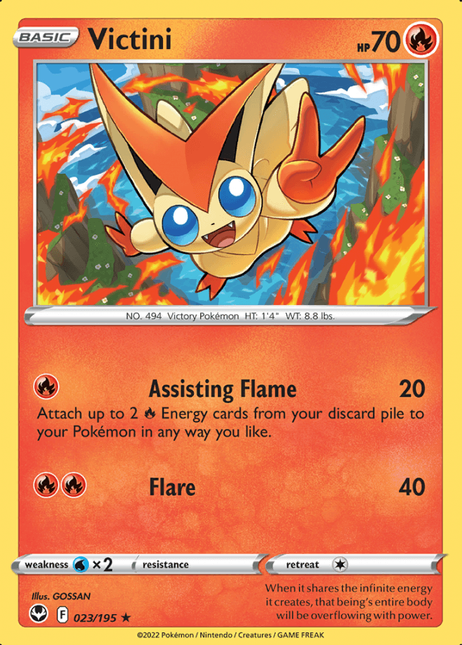 023/195 Victini - Silver Tempest - Volution Cards and Collectables