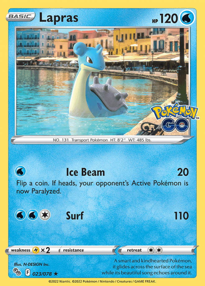 023/078 Lapras Holo - Pokemon GO - Volution Cards and Collectables