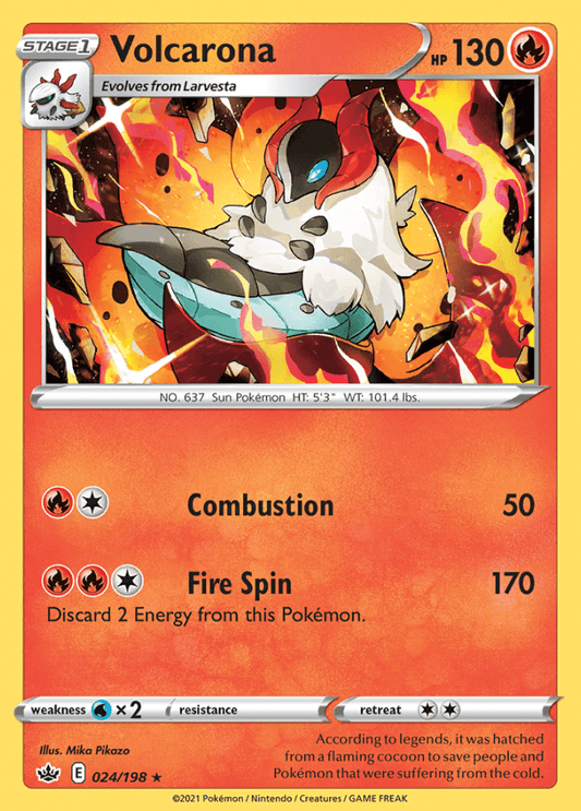 024/198 Volcarona - Chilling Reign - Volution Cards and Collectables