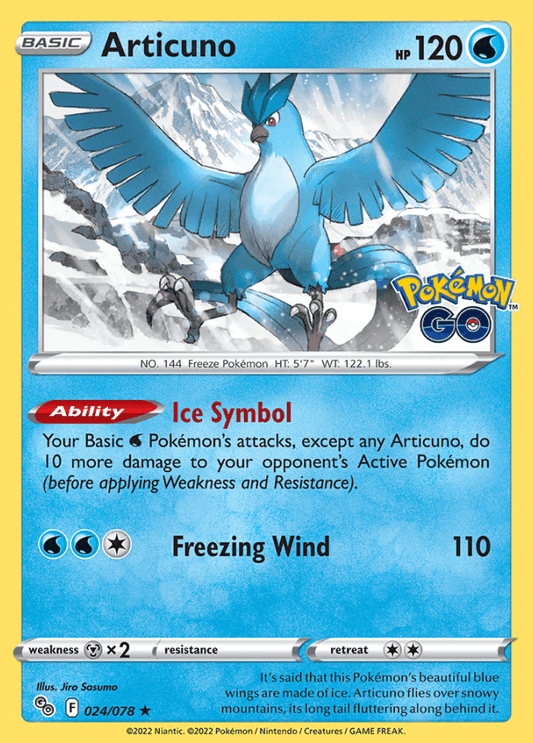 024/078 Articuno Holo - Pokemon GO - Volution Cards and Collectables