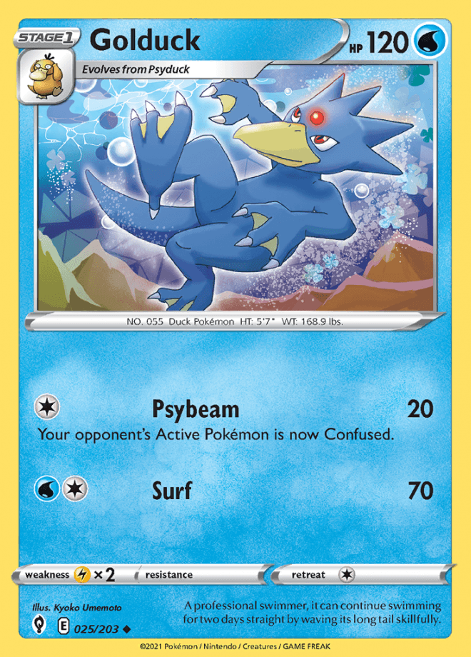 025/203 Golduck - Evolving Skies - Volution Cards and Collectables