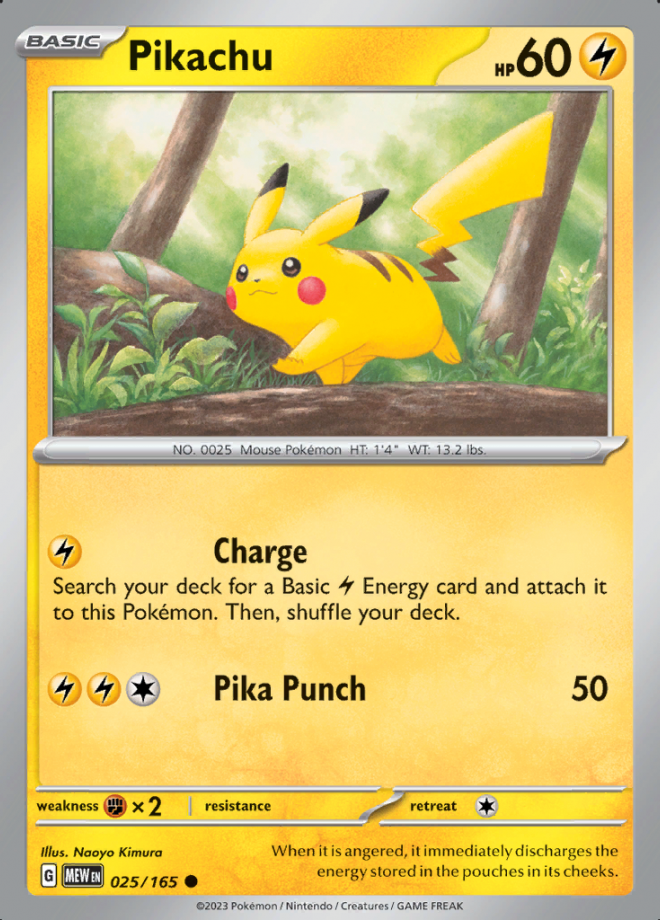 025/165 - Pikachu - Pokemon 151