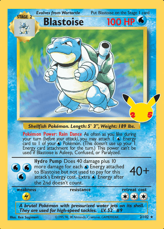 Blastoise Classic Collection - Pokemon Celebrations - Volution Cards and Collectables