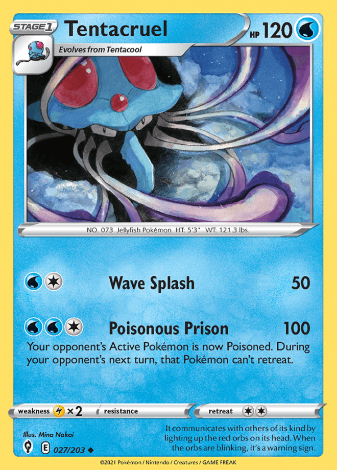 027/203 Tentacruel - Evolving Skies - Volution Cards and Collectables