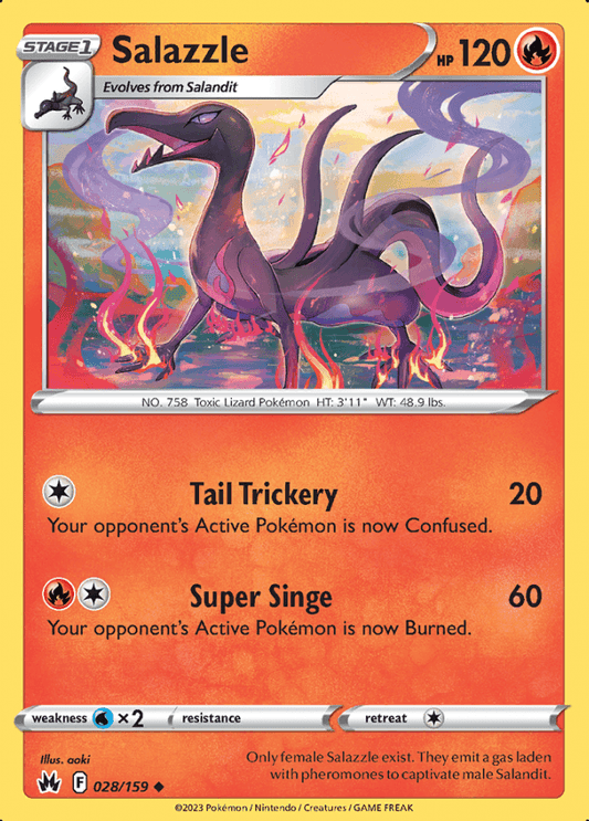 028/159 Salazzle - Crown Zenith - Volution Cards and Collectables