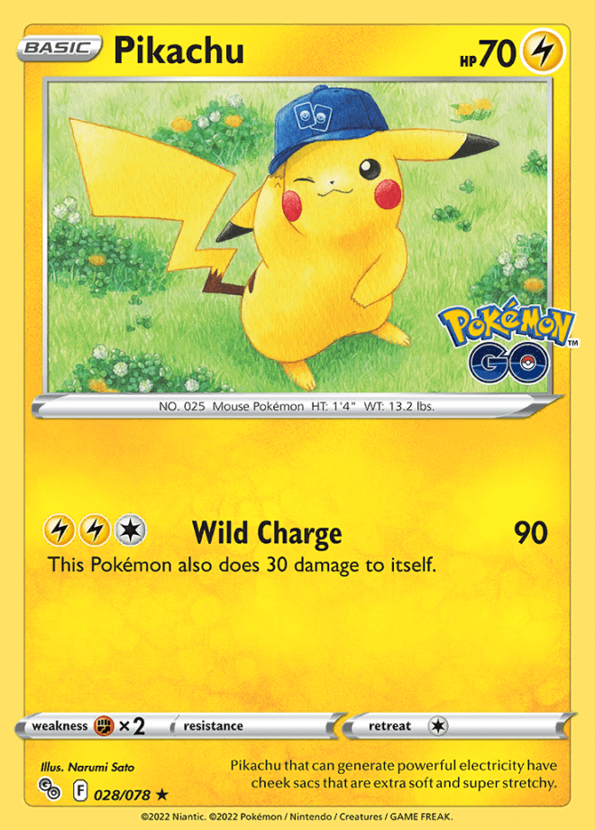 028/078 Pikachu Holo - Pokemon GO - Volution Cards and Collectables