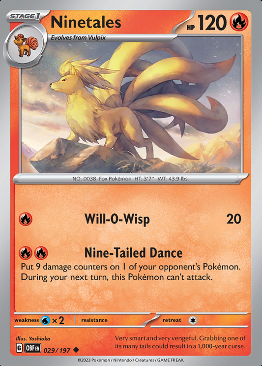 029/197 - Ninetales - Obsidian Flames