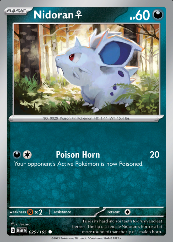 029/165 - Nidoran - Pokemon 151