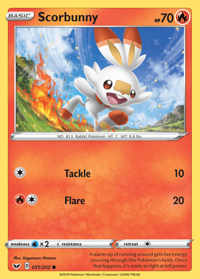 031/202 Scorbunny - SWSH Base - Volution Cards and Collectables