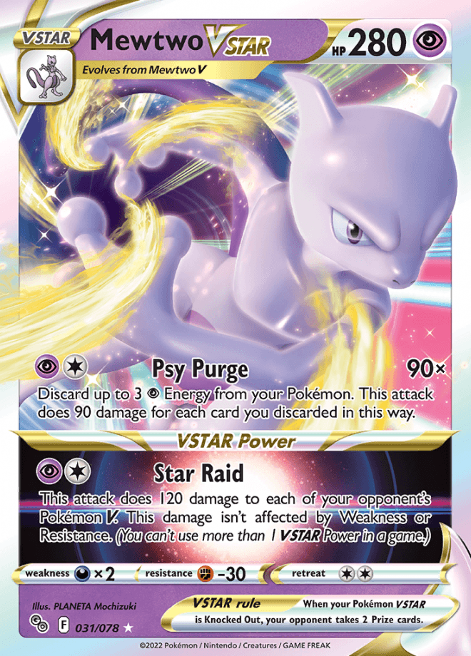 031/078 Mewtwo VSTAR - Pokemon GO - Volution Cards and Collectables