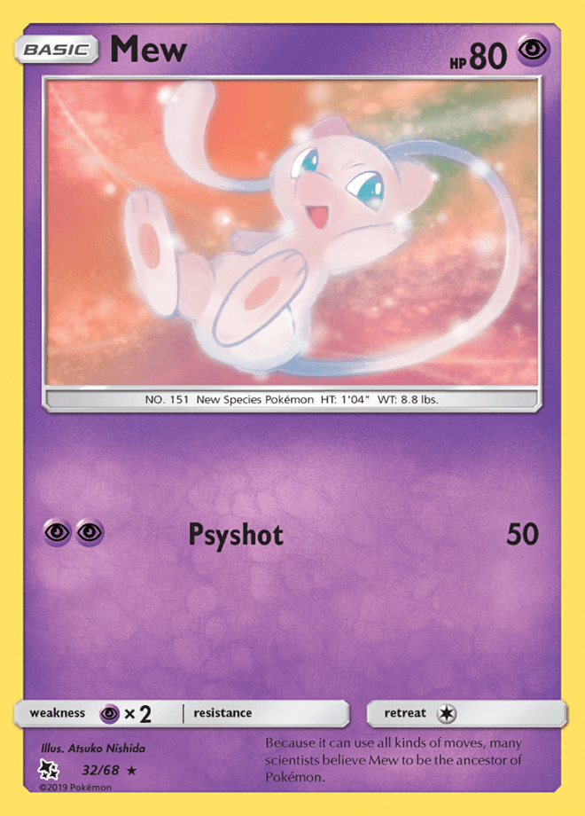 032/68 Mew - Hidden Fates - Volution Cards and Collectables