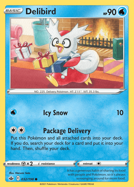 032/198 Delibird - Chilling Reign - Volution Cards and Collectables