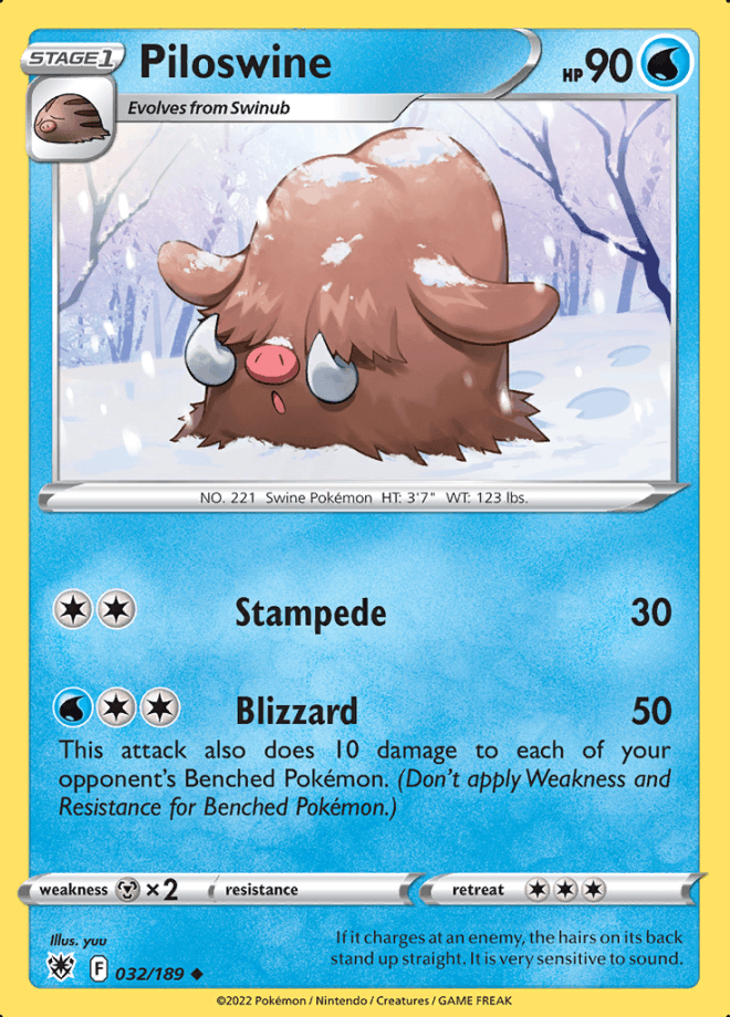 032/189 Piloswine - Astral Radiance - Volution Cards and Collectables