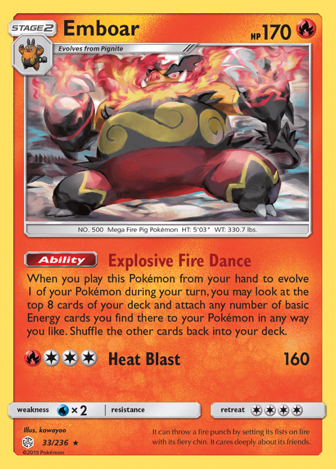 033/236 Emboar - Cosmic Eclipse - Volution Cards and Collectables