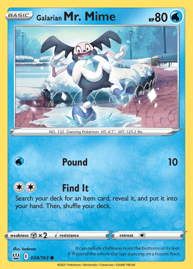 034/163 Galarian Mr. Mime - Battle Styles - Volution Cards and Collectables