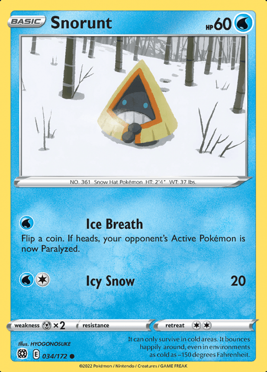 034/172 Snorunt - Brilliant Stars - Volution Cards and Collectables