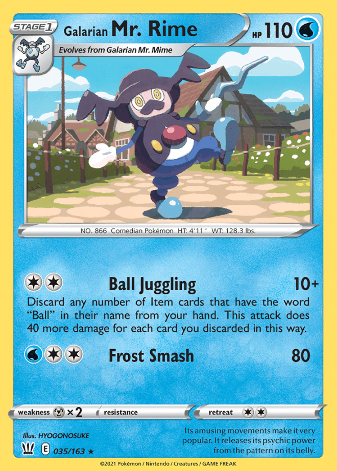 035/163 Galarian Mr. Rime - Battle Styles - Volution Cards and Collectables