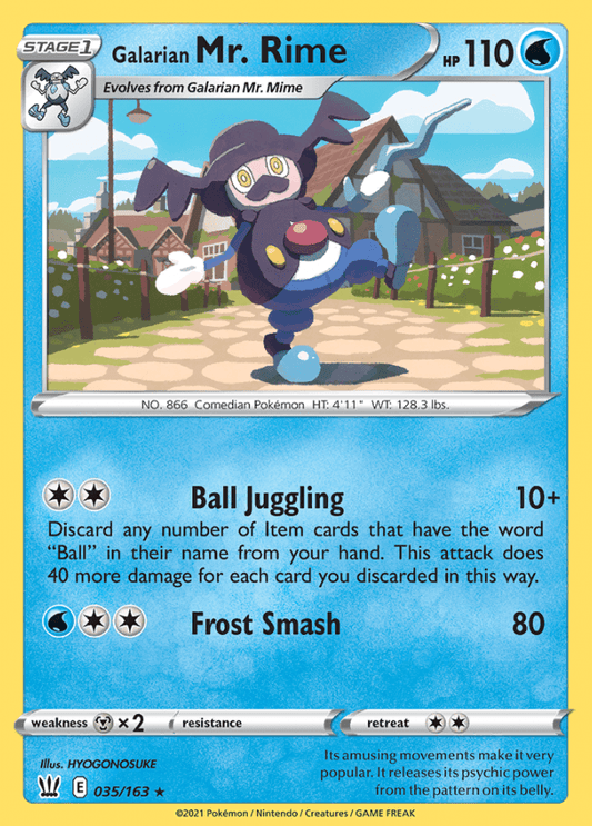 035/163 Galarian Mr. Rime - Battle Styles - Volution Cards and Collectables