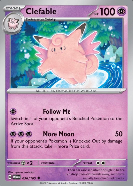 036/165 - Clefable - Pokemon 151