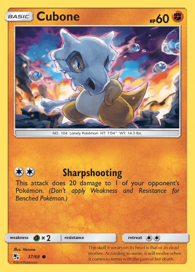 037/68 Cubone - Hidden Fates - Volution Cards and Collectables