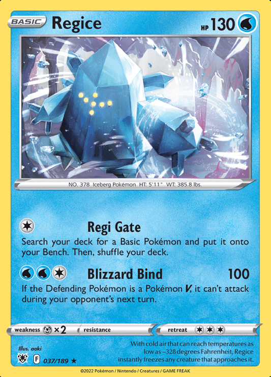 037/189 Regice - Astral Radiance - Volution Cards and Collectables