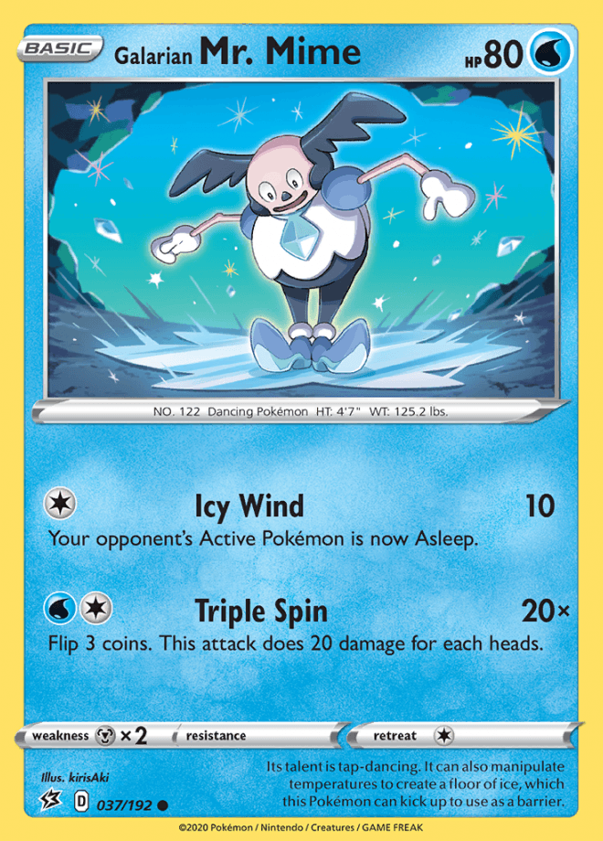 037/192 Galarian Mr.Mime - Rebel Clash - Volution Cards and Collectables