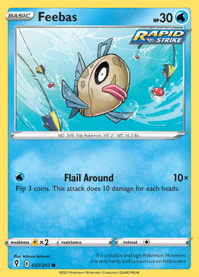 037/203 Feebas - Evolving Skies - Volution Cards and Collectables