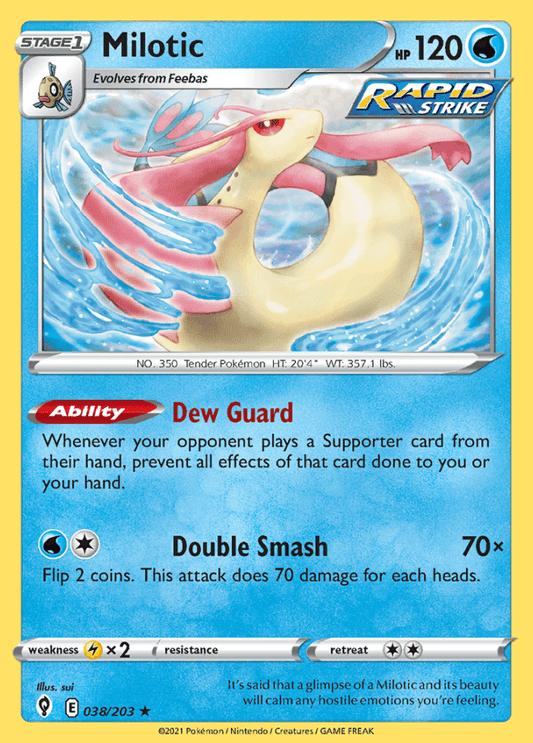 038/203 Milotic - Evolving Skies - Volution Cards and Collectables