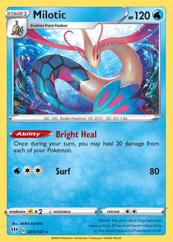 039/189 Milotic - Darkness Ablaze - Volution Cards and Collectables