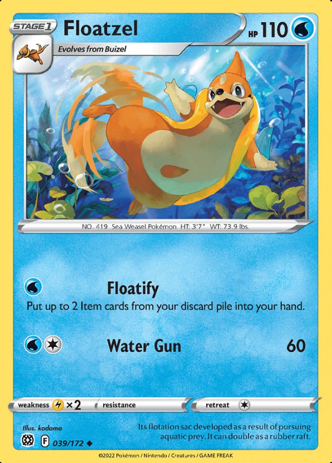 039/172 Floatzel - Brilliant Stars - Volution Cards and Collectables