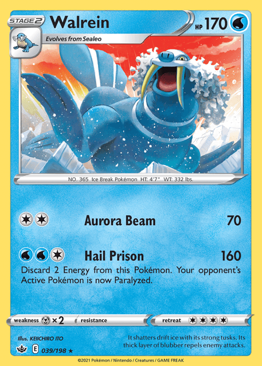 039/198 Walrein - Chilling Reign - Volution Cards and Collectables