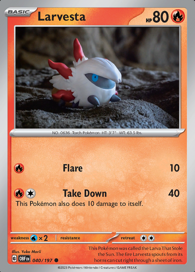 040/197 - Larvesta - Obsidian Flames