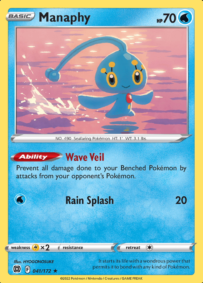 041/172 Manaphy - Brilliant Stars - Volution Cards and Collectables