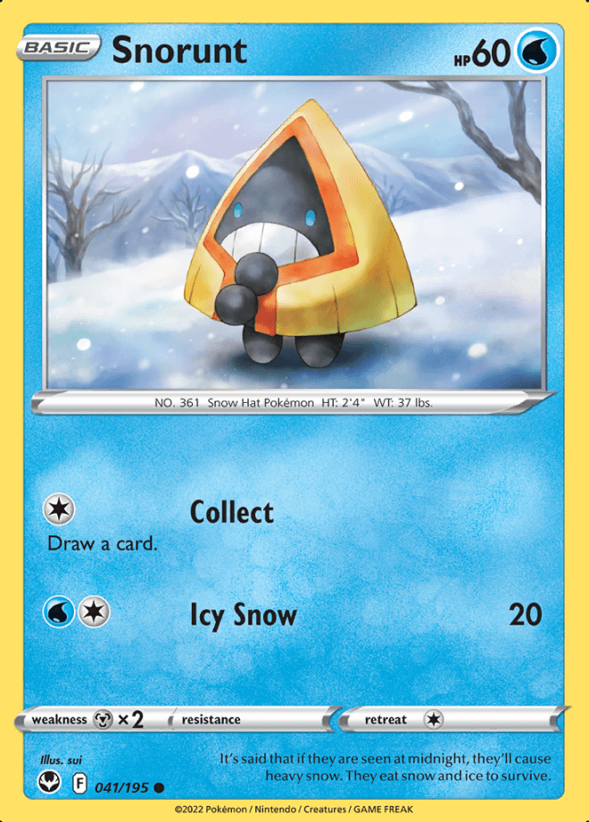 041/195 Snorunt - Silver Tempest - Volution Cards and Collectables