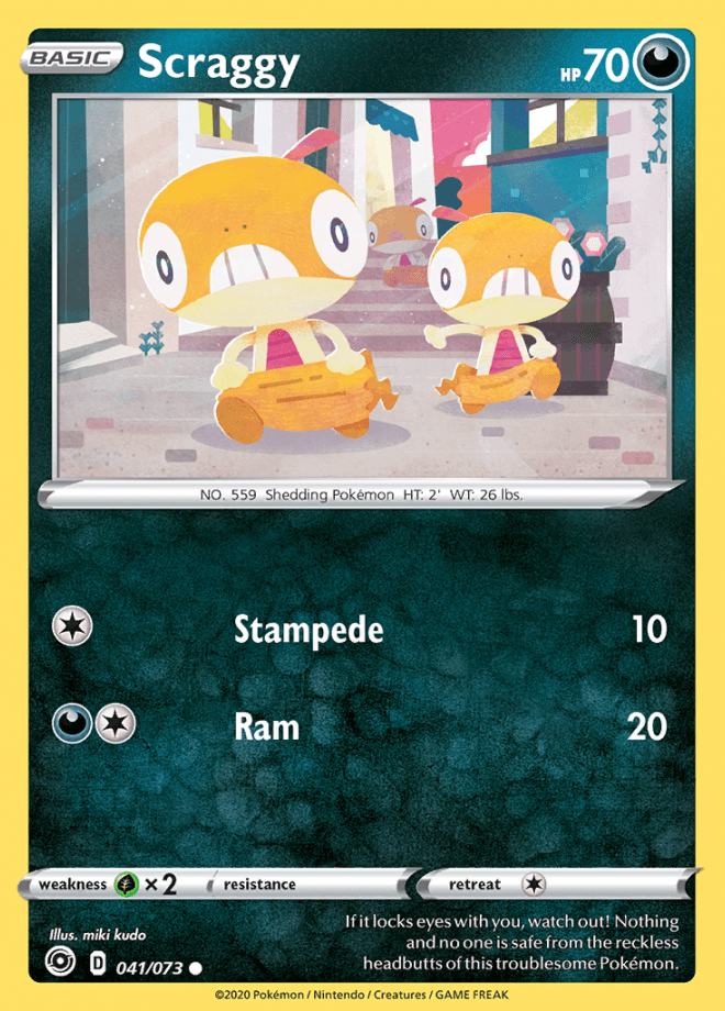 041/073 Scraggy - Champions Path - Volution Cards and Collectables