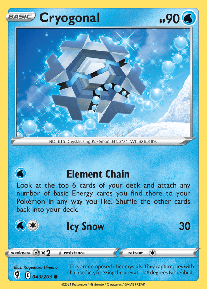 043/203 Cryogonal - Evolving Skies - Volution Cards and Collectables