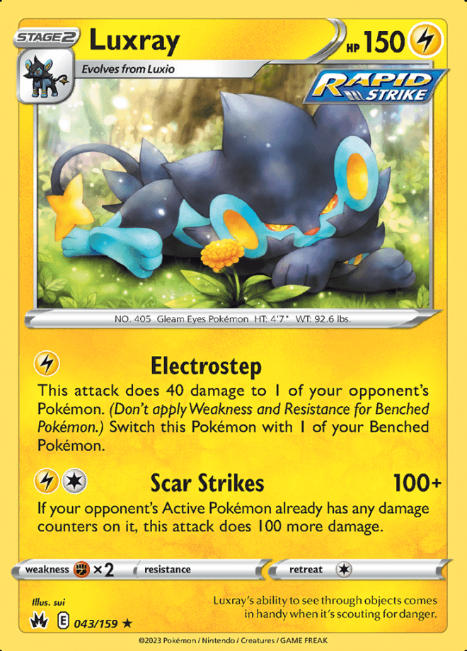 043/159 Luxray - Crown Zenith - Volution Cards and Collectables