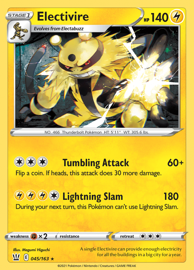 045/163 Electivire - Battle Styles - Volution Cards and Collectables