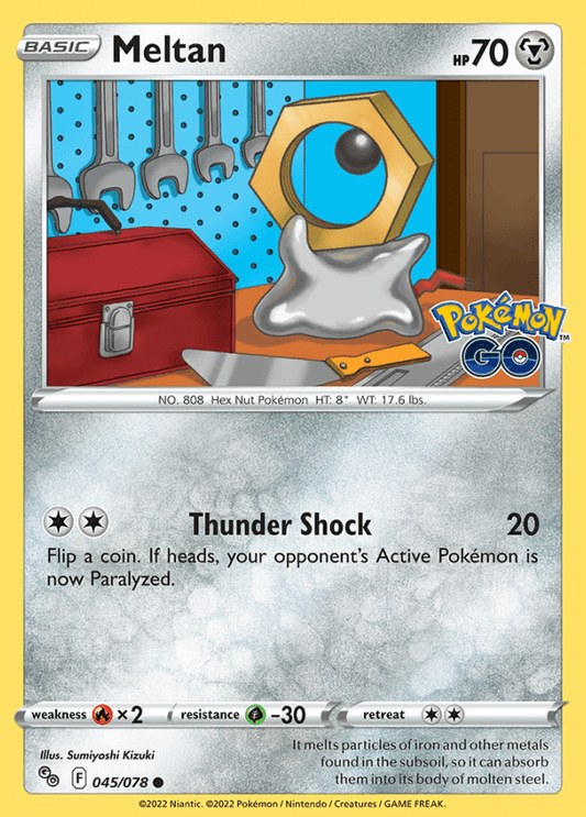 045/078 Meltan - Pokemon GO - Volution Cards and Collectables