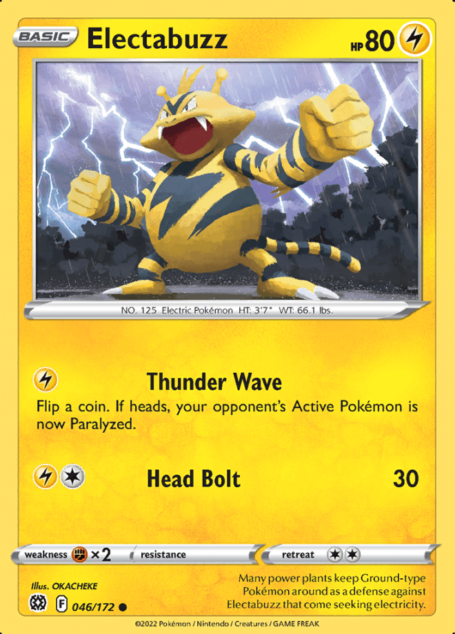 046/172 Electabuzz - Brilliant Stars - Volution Cards and Collectables