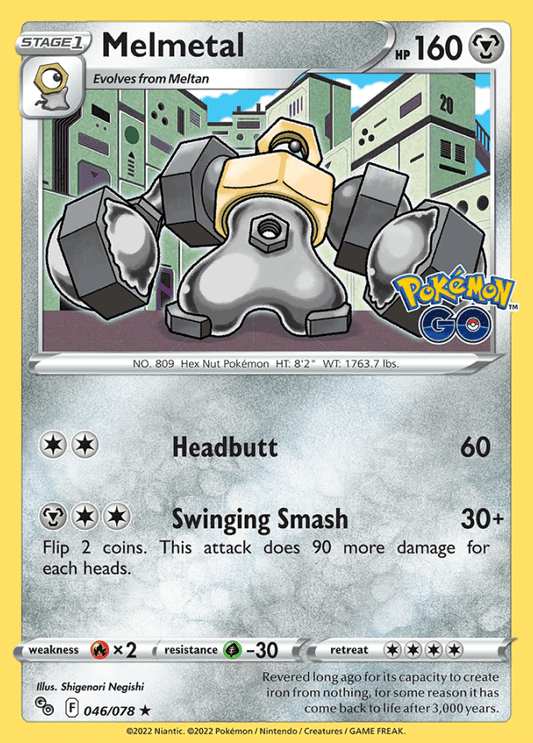 046/078 Melmetal Holo - Pokemon GO - Volution Cards and Collectables