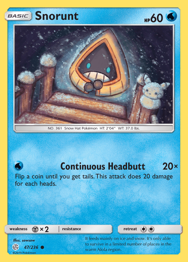 047/236 Snorunt - Cosmic Eclipse - Volution Cards and Collectables