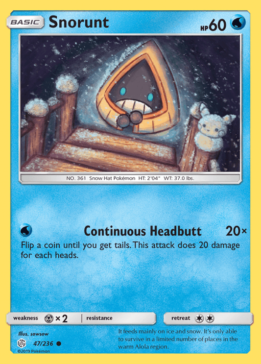 047/236 Snorunt - Cosmic Eclipse - Volution Cards and Collectables