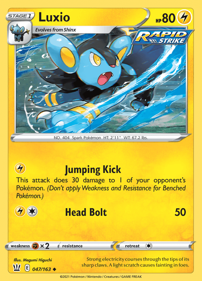 047/163 Luxio - Battle Styles - Volution Cards and Collectables