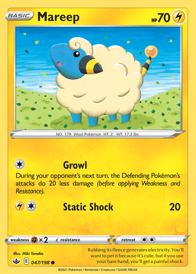 047/198 Mareep - Chilling Reign - Volution Cards and Collectables